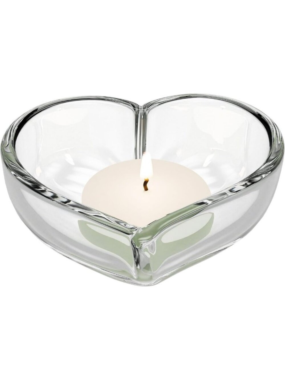 Heart-Shaped Crystal Bowl & Votive Holder - Decorative Serveware for Snacks